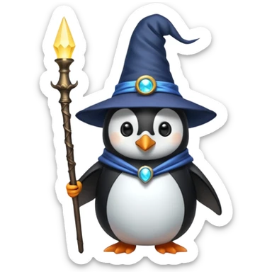 Penguin Wizard sticker