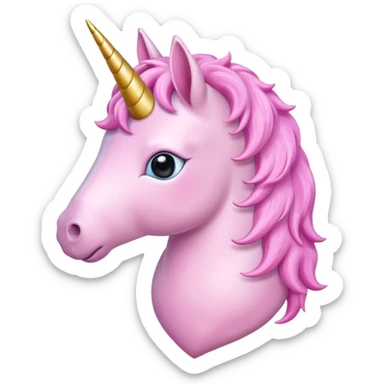 Unicornio corazón rosa  sticker