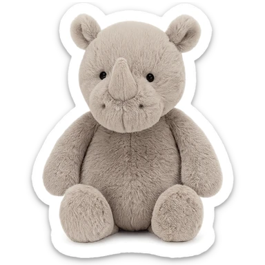 baby rhino jellycat stuffed plush sticker