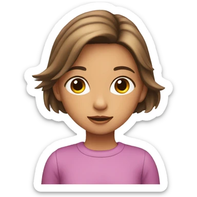 Niña abrazando gato sticker