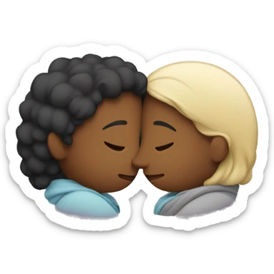 Two people cuddling  sticker
