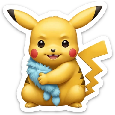 Pikachu hug Pikachu sticker