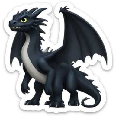 Night Fury Dragon Full Body sticker