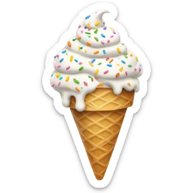 ice cream with sprinkles sticker