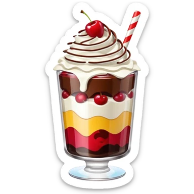 dessert in a glass sticker