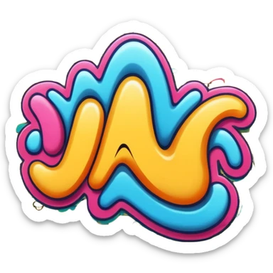 Graffiti painting top wall sticker