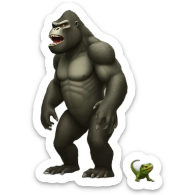 King Kong versus Lizard sticker