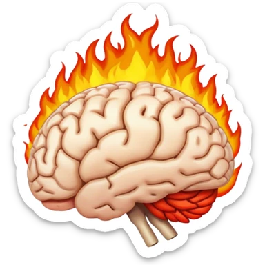 Brain on fire sticker