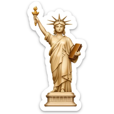 Statua de la libertad color beige sticker