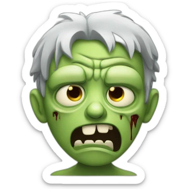 sleepy zombie sticker