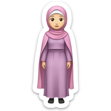Standing up girl emoji, wearing a hijab. Include the whole body sticker