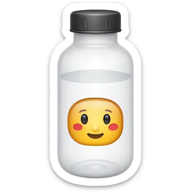 supplement white bottle sticker