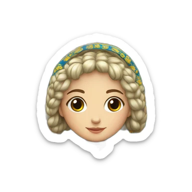 ukrainaian folk costume sticker