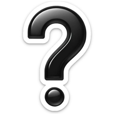 can you do one black question mark but make it transparent sticker