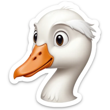 Goofy ahh retarded white Goose  sticker
