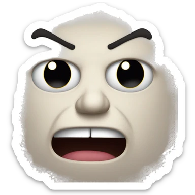 Angry Smile with No a Long nose  sticker