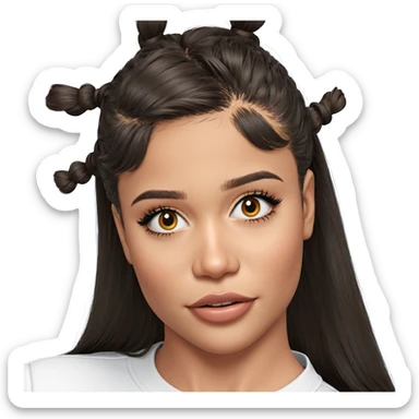 realistic portrait of girl sticker