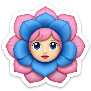 Faça uma rosa azul sticker