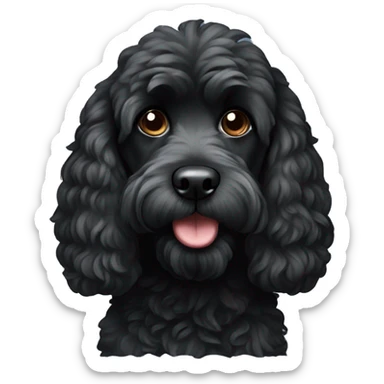Black cockapoo sticker