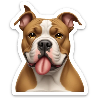 American bully smoking a cigar sticker