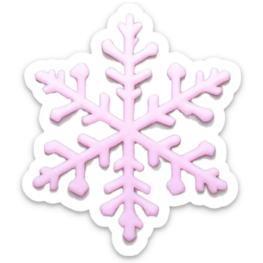 pastel pink snowflake  sticker