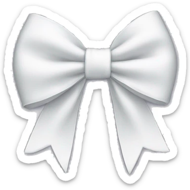 white bow sticker