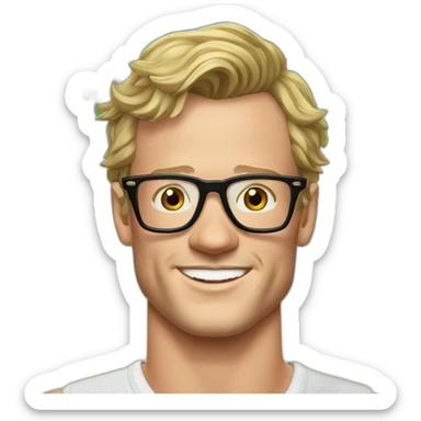 Jonathan Toews wearing glasses as beach bum sticker
