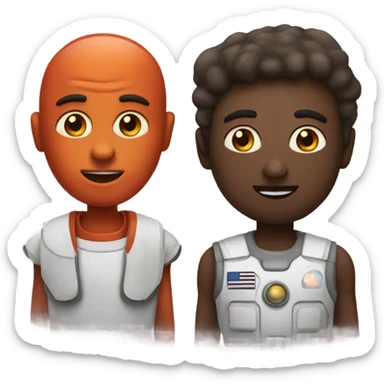 Mars and The Moon sticker