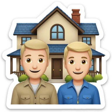 two guys trespassing their house sticker