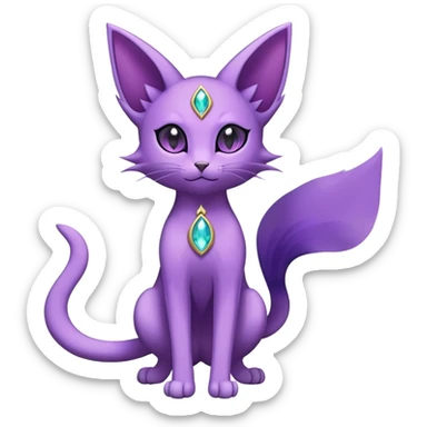 Shiny Purrloin-Espeon-Hybrid (Full body) sticker