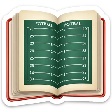 amercian football playbook  sticker