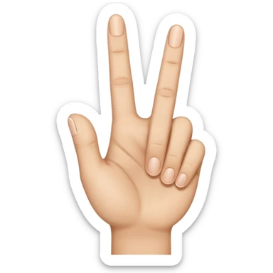 A open hand with middle finger down rest all straight  sticker