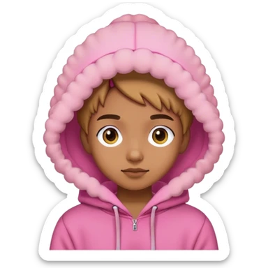 pink palm puff hoodie sticker