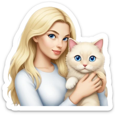 With a ragdoll cat  sticker