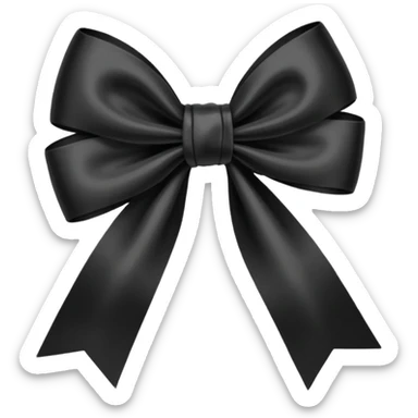black bow emoji sticker