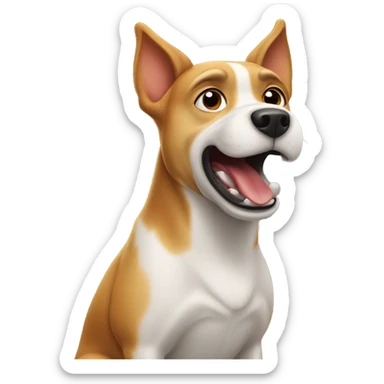 Dog barking in a hotelroom sticker