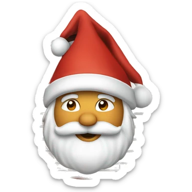 Santa coming down the chimney  sticker