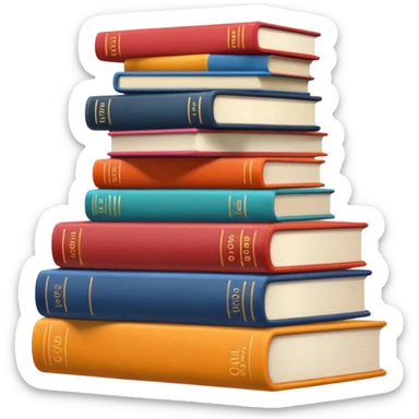 libros aesthetic de colores sticker