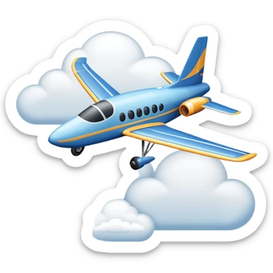 An icon featuring a remote-controlled model airplane soaring through the sky and clouds, with a detailed transmitter in the foreground. The sky is clear with motion lines showing flight. Transparent background emphasizes the precision, creativity, and joy of aeromodelling as a sport. sticker