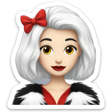 emoji with cruella custom sticker