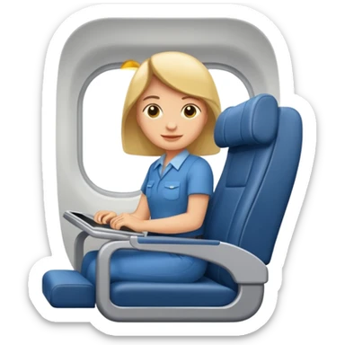 passanger in plane seat sticker