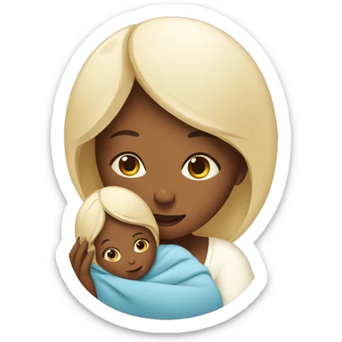 Mommy and baby born  sticker