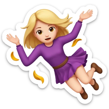 I want a falling emoji of girl sticker