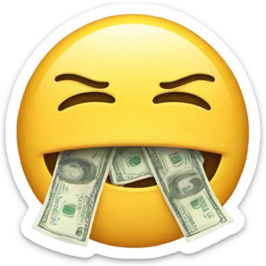 Crying emoji crying money sticker