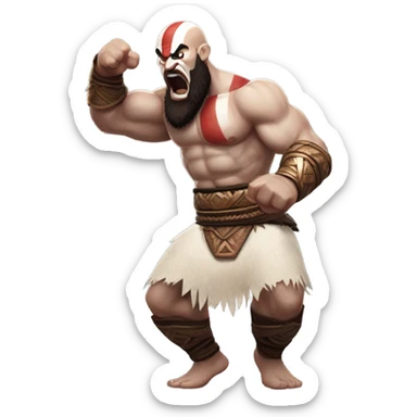 Kratos doing a haka  sticker