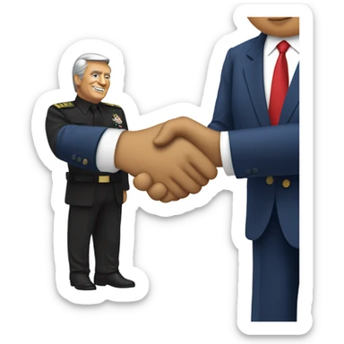 Trump shaking hands with a Mexican  sticker
