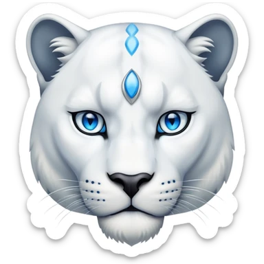 White pantera sticker