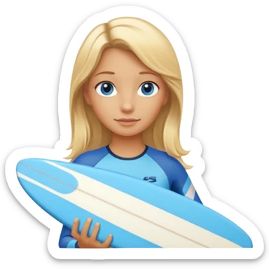 Girl with surfboard sticker