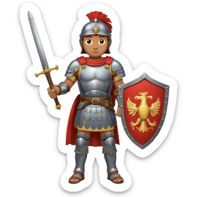 roman soldier fullbody view sticker