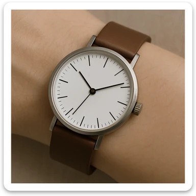 a wristwatch with a simple band sticker